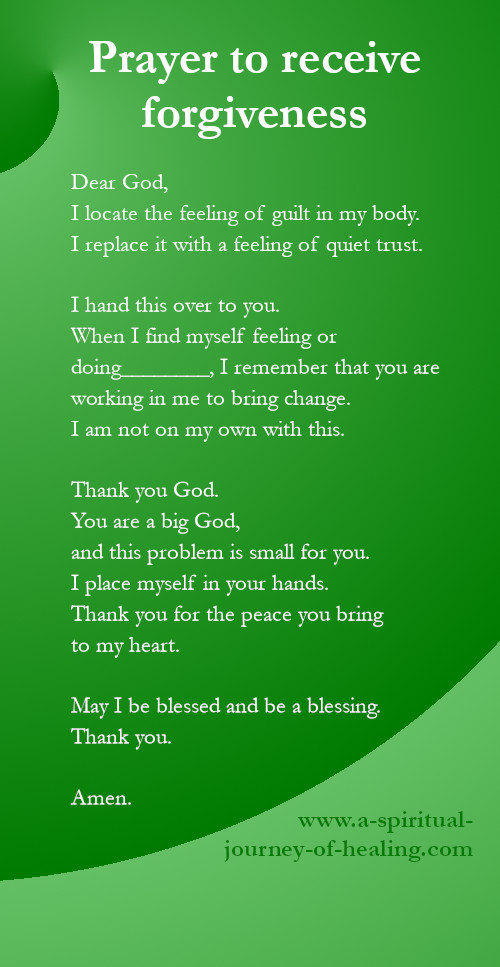 Prayer For Forgiveness of Self - Self Forgiveness