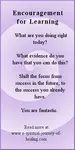 encouragement for learning