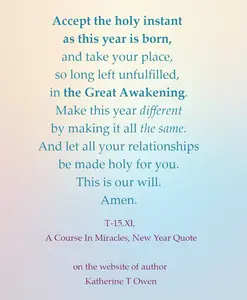 new year acim miracles