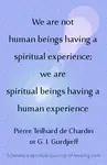Spiritual beliefs often draw on the idea that we are spiritual beings having a physical experience.  We remember, we awaken, we allow God to be present through us