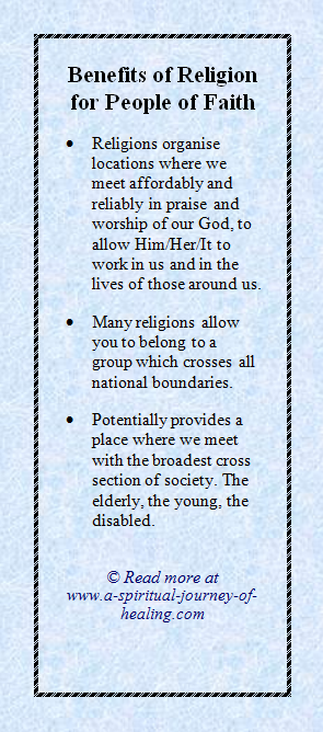 The Benefits of Religion To The Religious And The Non The Benefits of Religion To The Religious And The Non