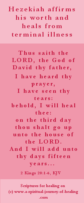 The Old Testament healing of Hezekiah