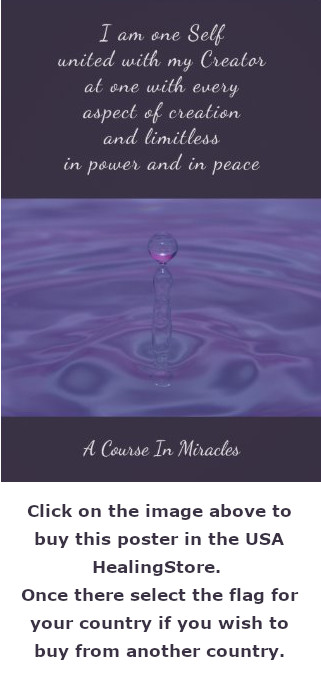 A Course In Miracles Poster with a Oneness quote