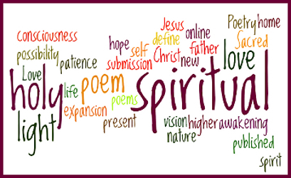 words that may be found in a spiritual poem spiritual poetry image