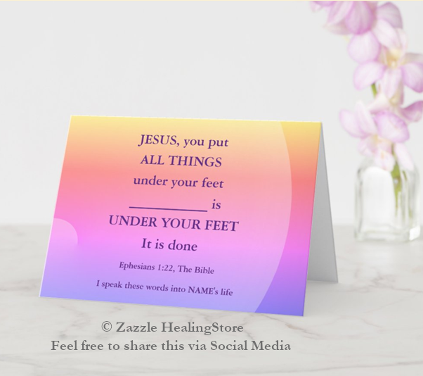Bible get well card, all things under your feet